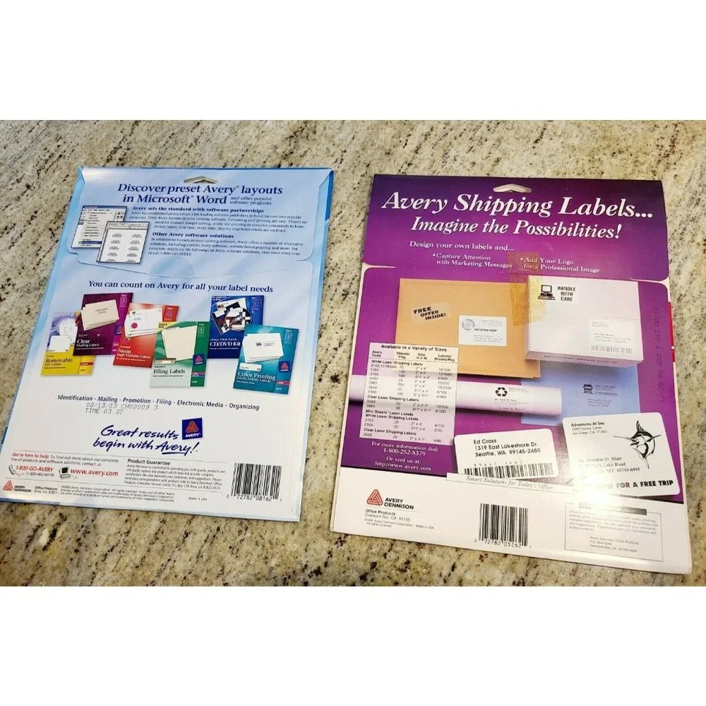 Avery Shipping Address Labels, Laser & Inkjet Printers, 700 Labels, 3-1/3x4